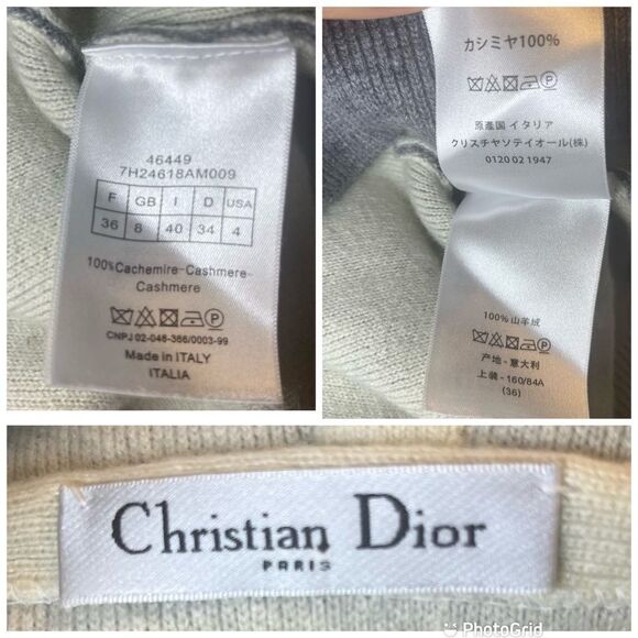 Christian Dior J'ADIOR 8' Hooded Cashmere Sweater with Rear Signature - Picture 13 of 13